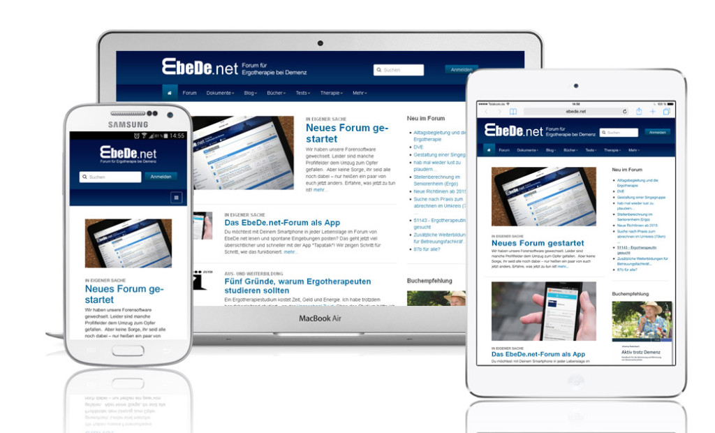 EbeDe.net auf Notebook, Smartphone und Tablet